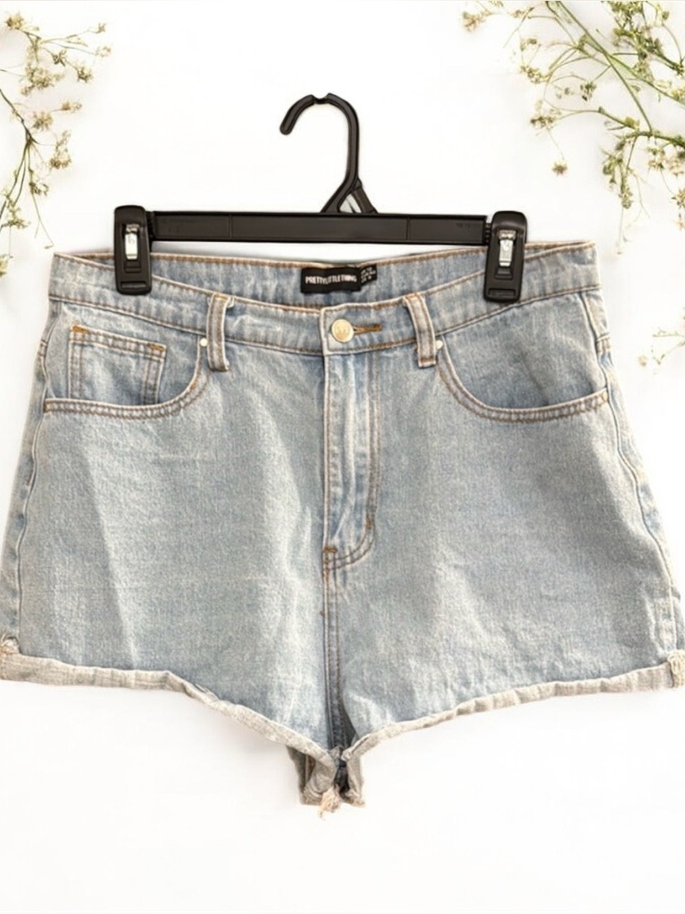 PrettyLittleThing Denim Blue Shorts